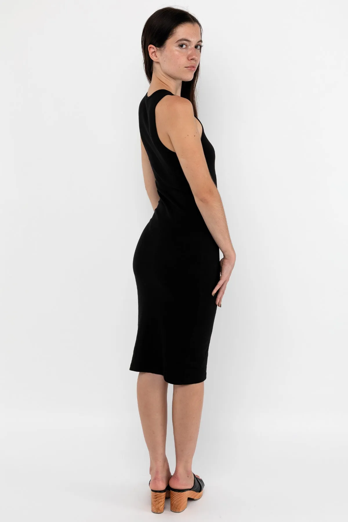 43240GD - Manantial Baby Rib Midi Dress