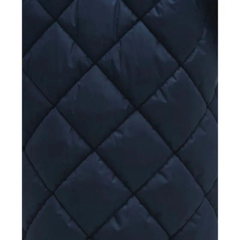 Barbour Brigitte Ladies Puffer Coat & Scarf - Navy/Sky Dress Tartan