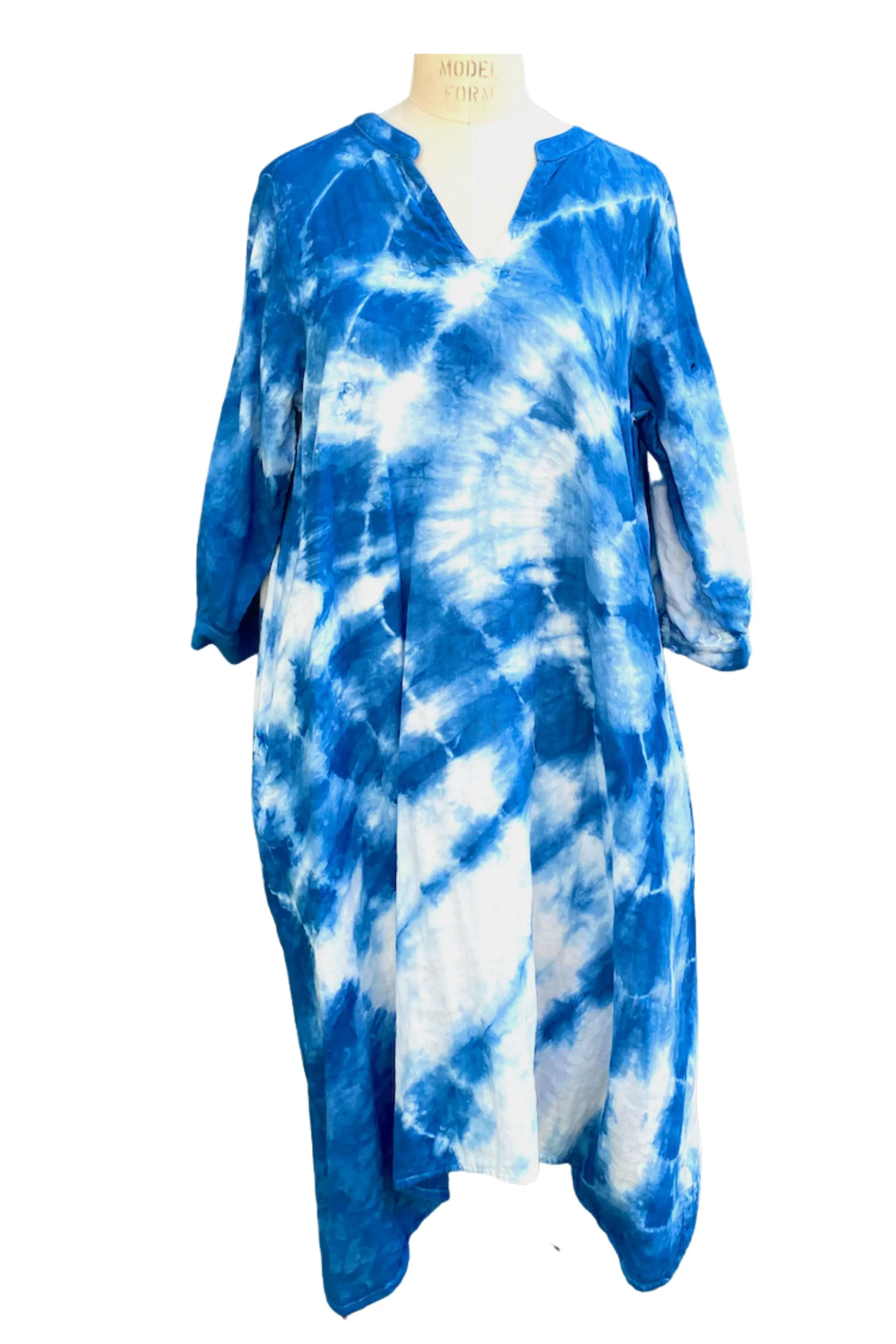 Celeste Dress in Blue | Organic Cotton Double Gauze | Ripple