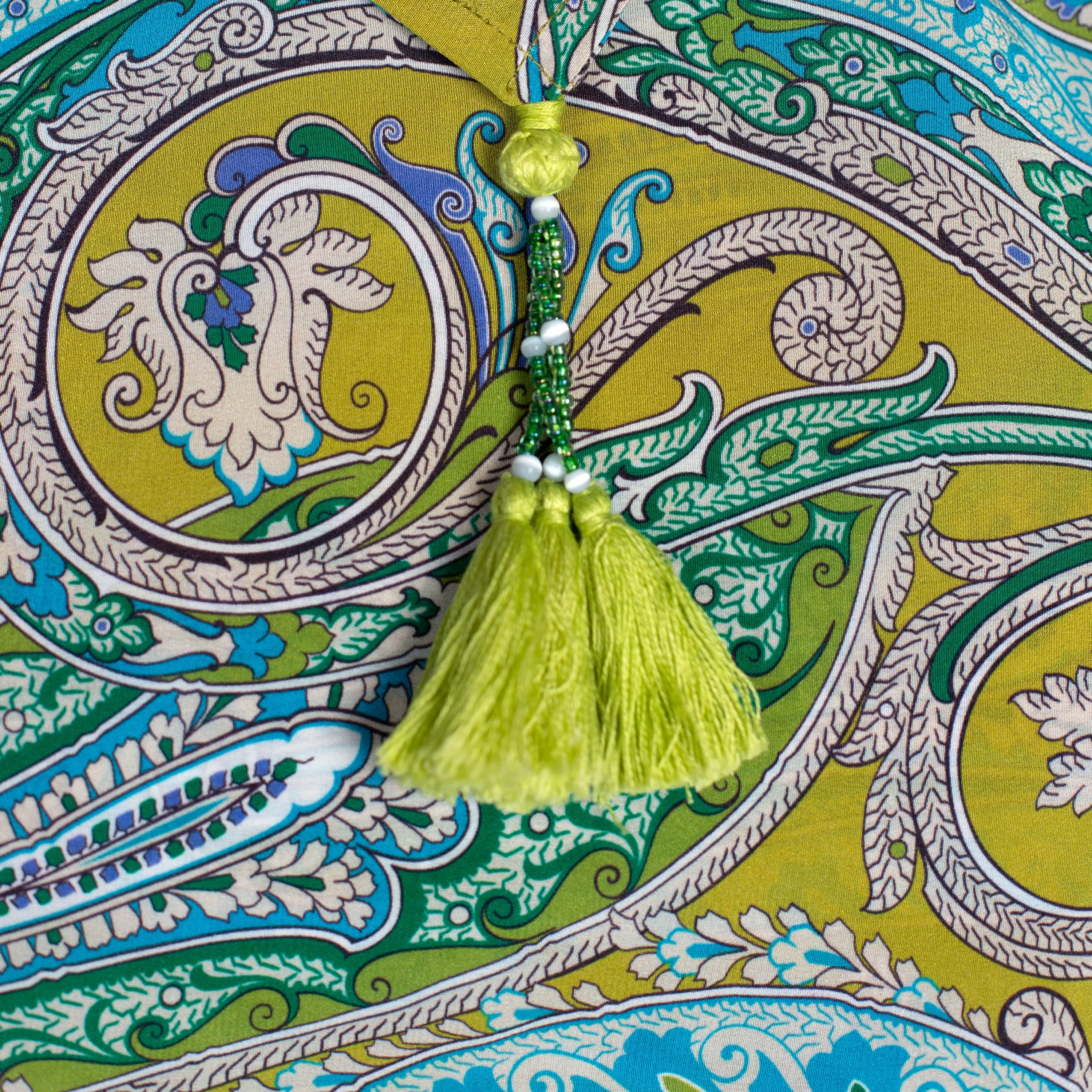Electric Principessa Paisley Short Kaftan