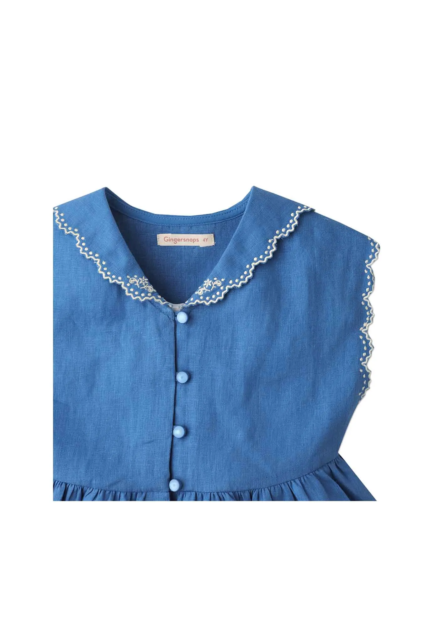 Gingersnaps Embroidered Collar Shirt Dress
